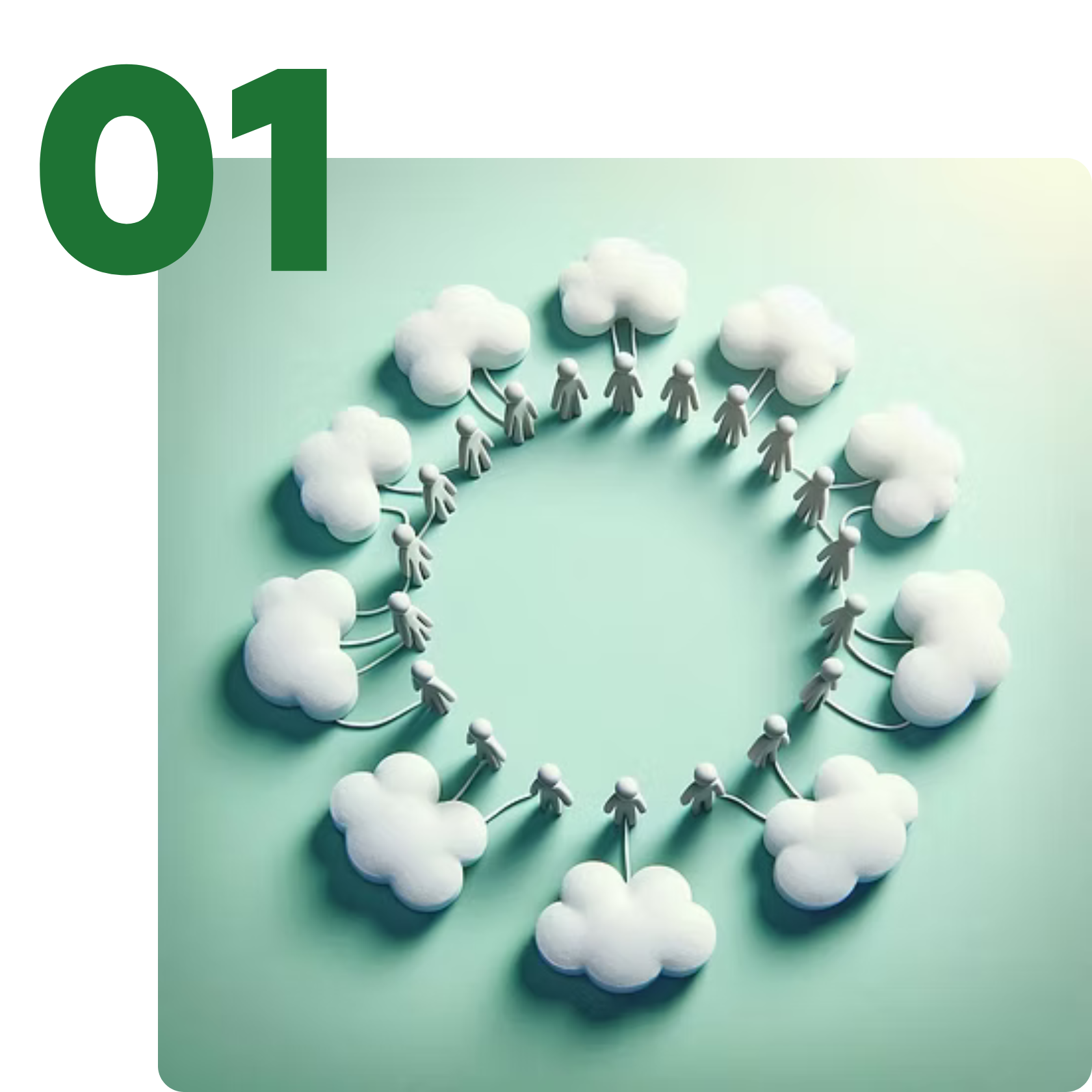 Ikona týmu propojeného přes cloudové služby